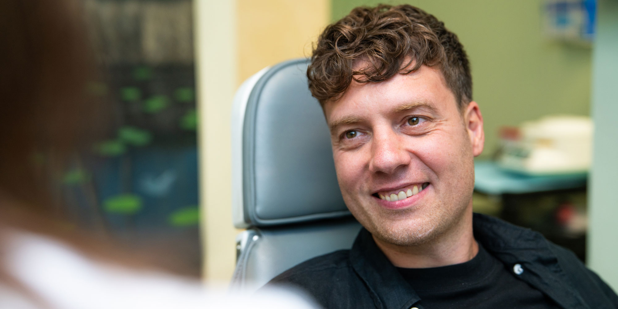 Patient Smiling at doctor
